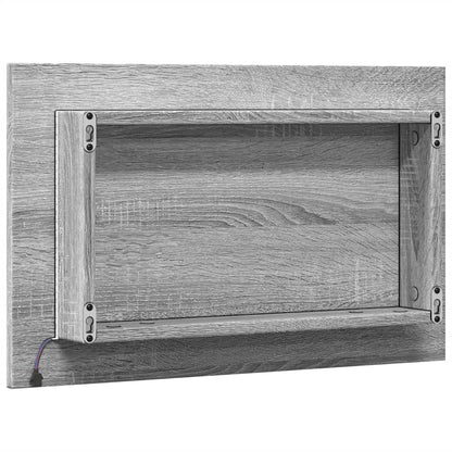 Specchio da Bagno con LED Grigio Sonoma 60x8,5x38 cm Truciolato | homemem39