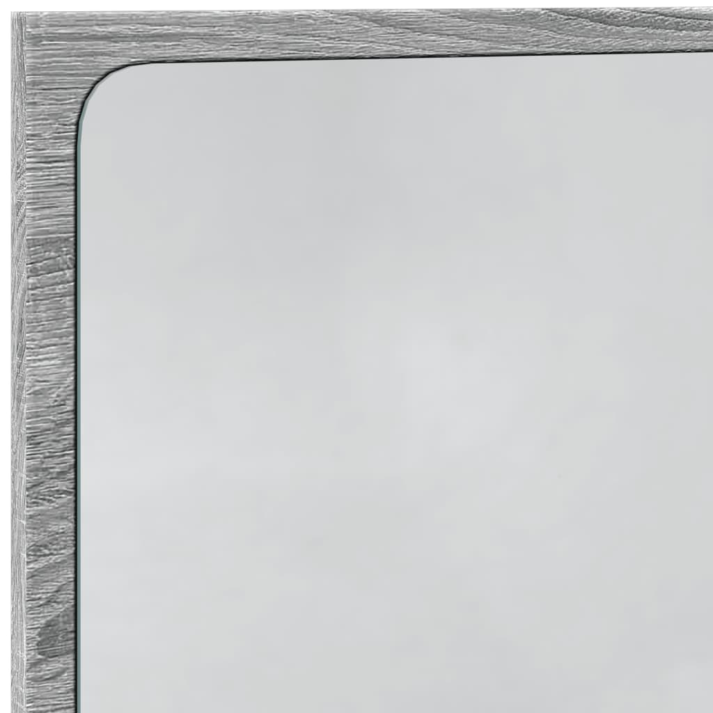 Specchio da Bagno con LED Grigio Sonoma 60x8,5x38 cm Truciolato