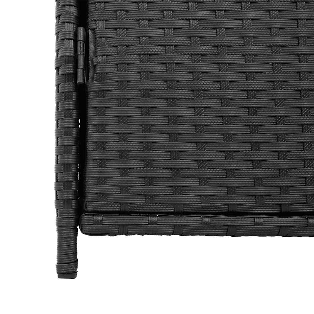 Armadietto Portaoggetti da Giardino Nero 83x45x76 cm Polyrattan - homemem39