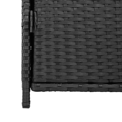 Armadietto Portaoggetti da Giardino Nero 83x45x76 cm Polyrattan - homemem39