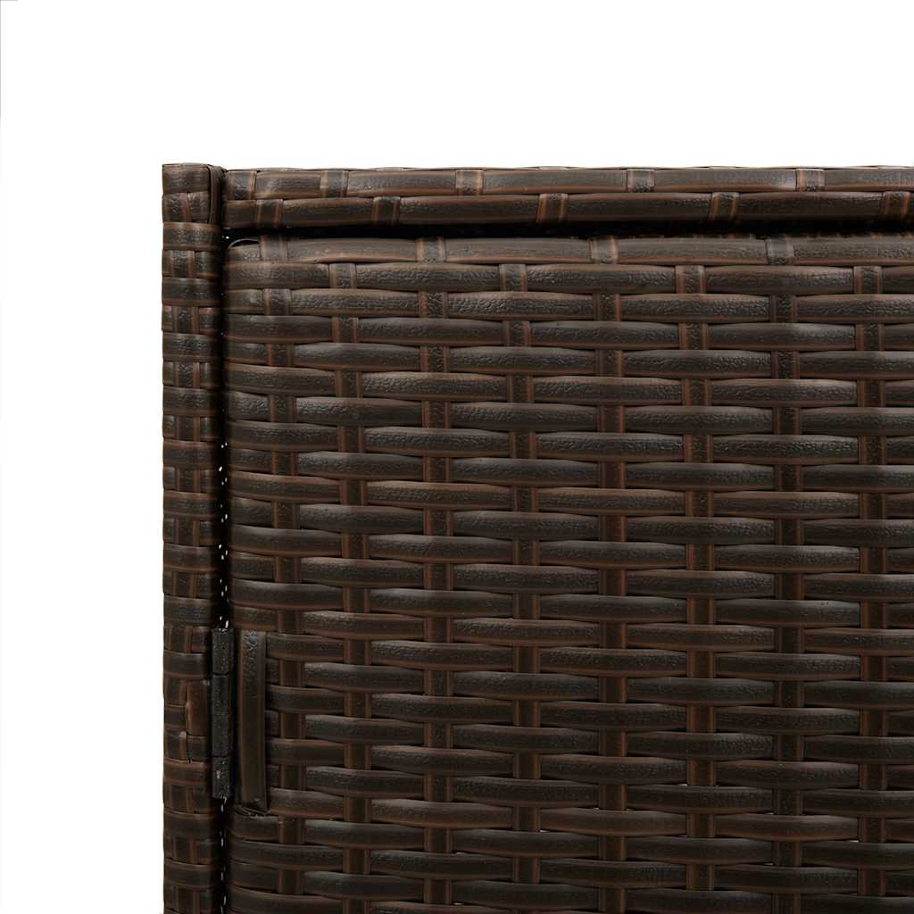 Armadietto Portaoggetti Giardino Marrone 83x45x76 cm Polyrattan - homemem39