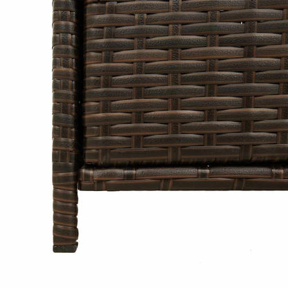 Armadietto Portaoggetti Giardino Marrone 83x45x76 cm Polyrattan - homemem39
