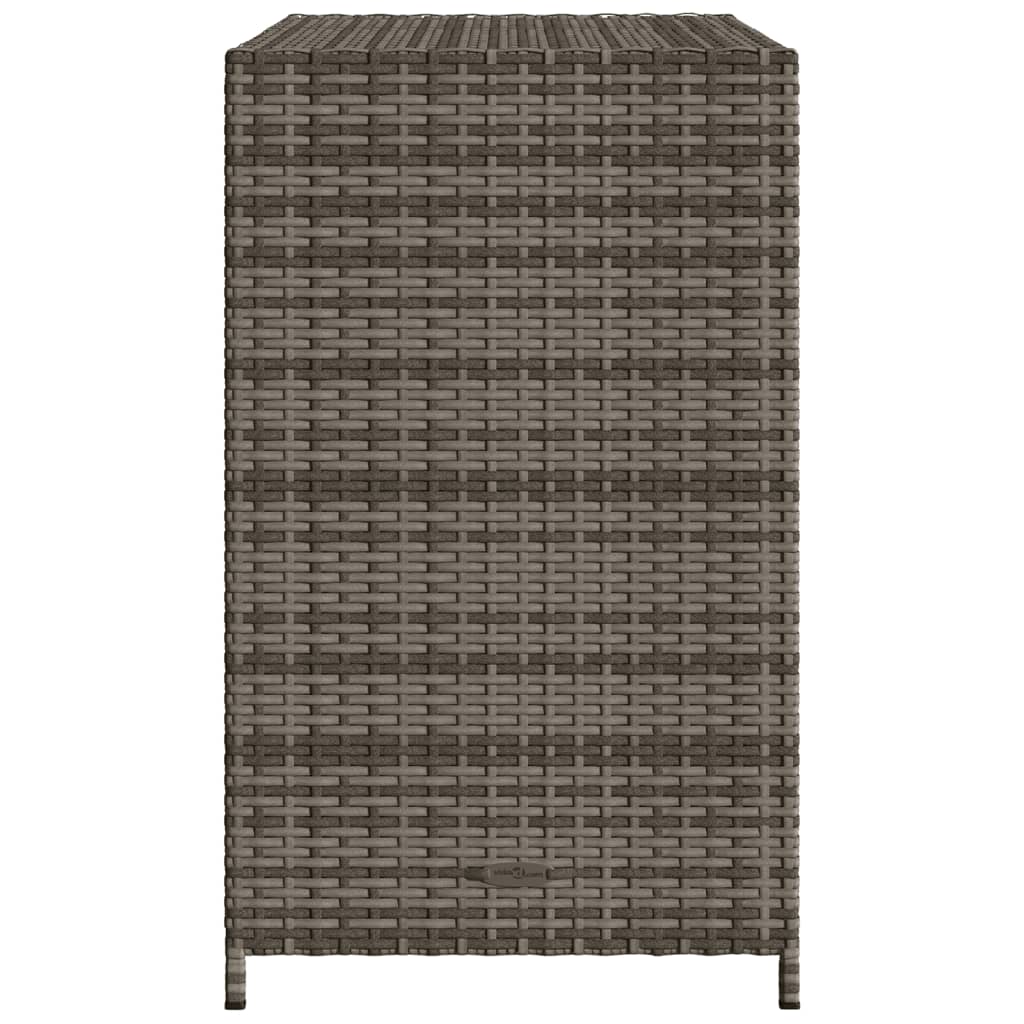 Armadietto Portaoggetti Giardino Grigio 83x45x76 cm Polyrattan