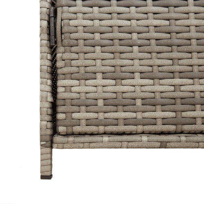 Armadietto Portaoggetti Giardino Grigio 83x45x76 cm Polyrattan