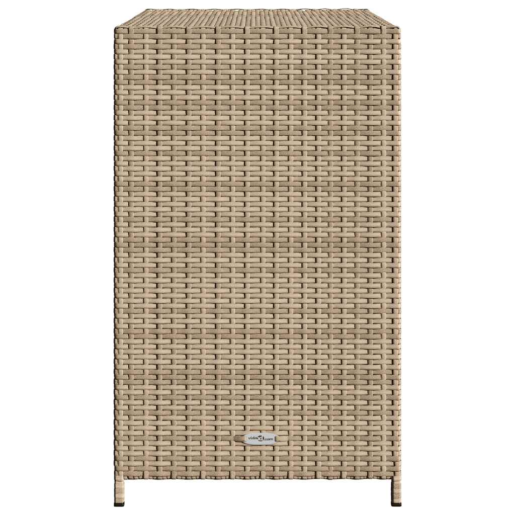 Armadietto Portaoggetti Giardino Beige 83x45x76 cm Polyrattan - homemem39