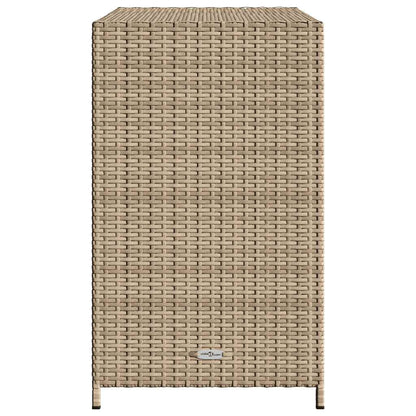 Armadietto Portaoggetti Giardino Beige 83x45x76 cm Polyrattan - homemem39