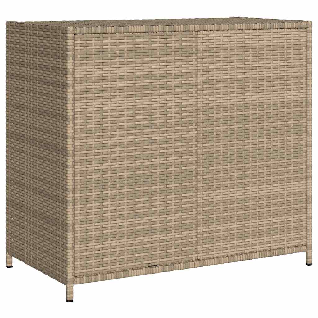 Armadietto Portaoggetti Giardino Beige 83x45x76 cm Polyrattan - homemem39
