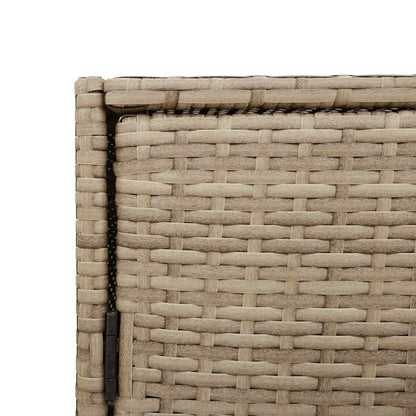 Armadietto Portaoggetti Giardino Beige 83x45x76 cm Polyrattan - homemem39