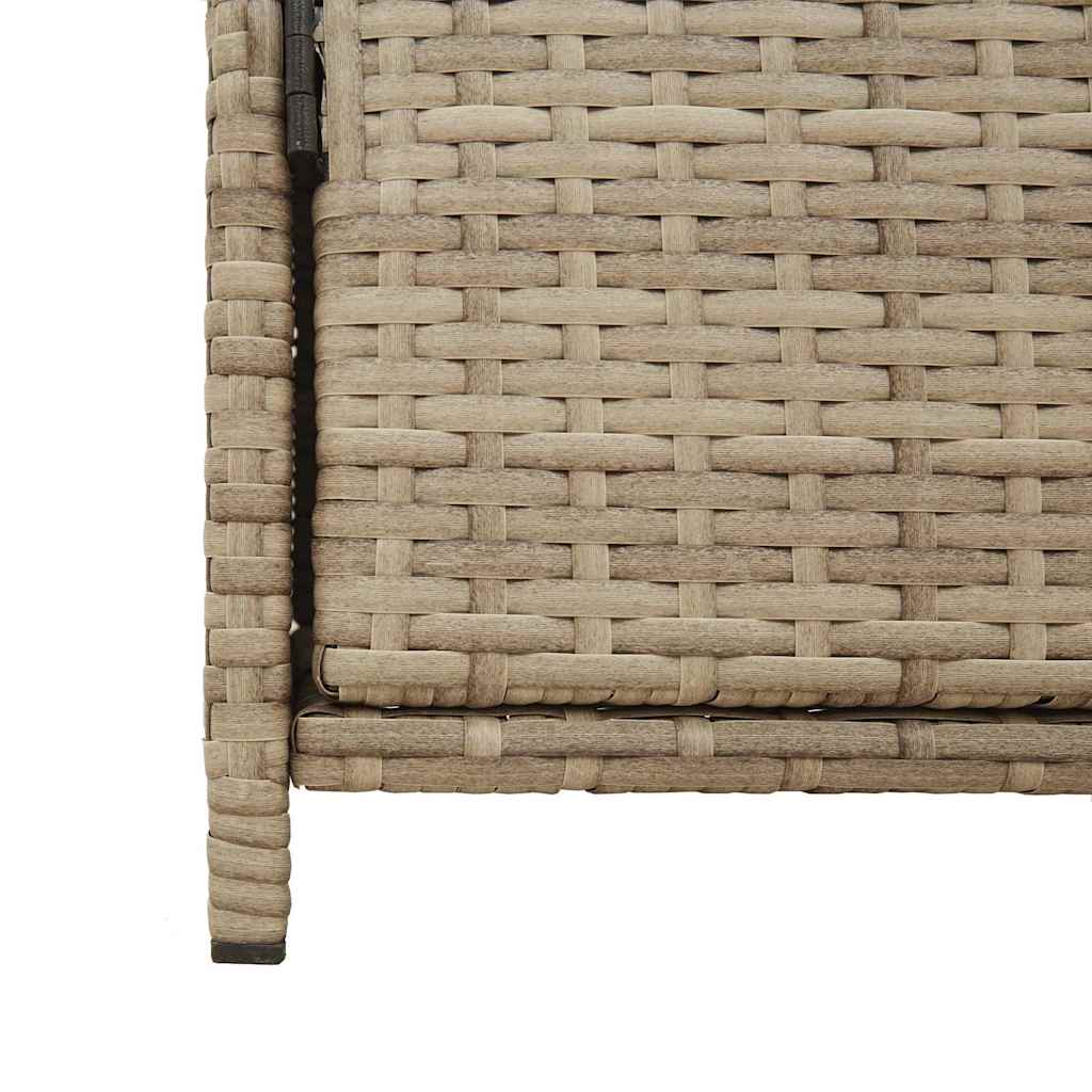Armadietto Portaoggetti Giardino Beige 83x45x76 cm Polyrattan - homemem39