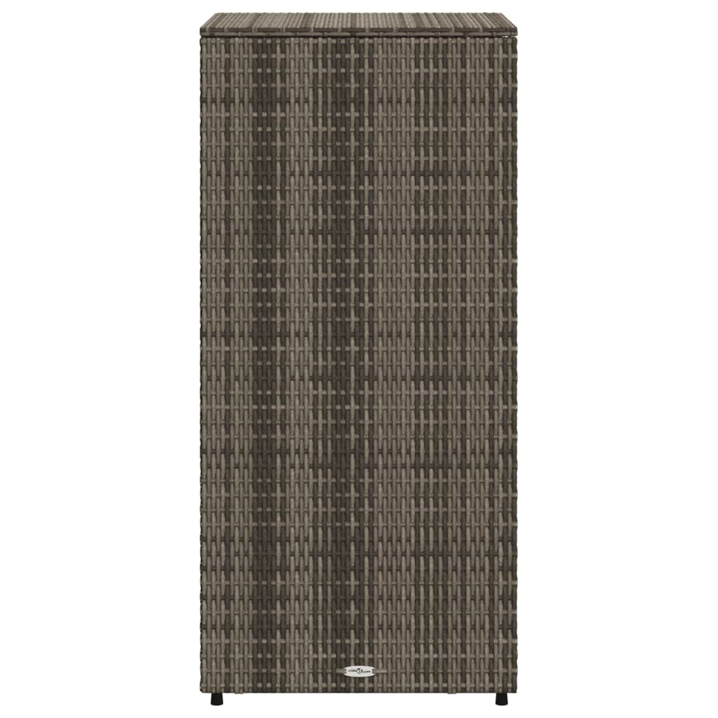 Armadietto Portaoggetti Giardino Grigio 50x55x115cm Polyrattan
