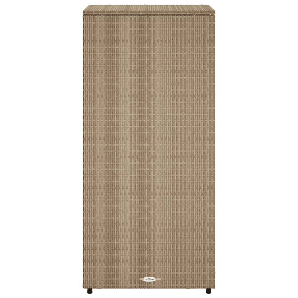 Armadietto Portaoggetti Giardino Beige 50x55x115cm Polyrattan - homemem39