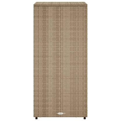 Armadietto Portaoggetti Giardino Beige 50x55x115cm Polyrattan - homemem39