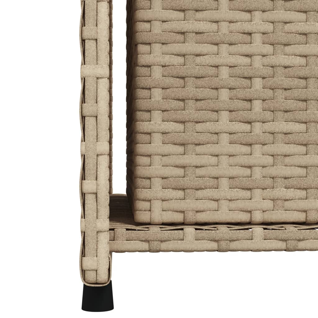 Armadietto Portaoggetti Giardino Beige 50x55x115cm Polyrattan - homemem39