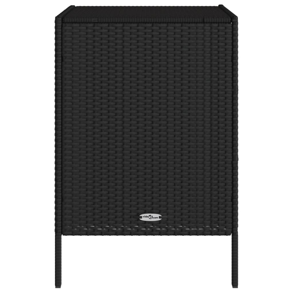 Armadietto Portaoggetti da Giardino Nero 55x59x80cm Polyrattan - homemem39