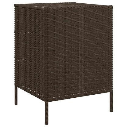Armadietto Portaoggetti Giardino Marrone 55x59x80cm Polyrattan