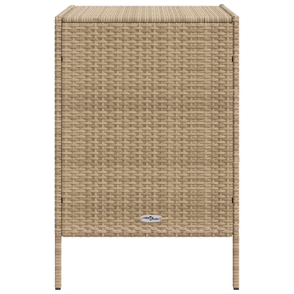 Armadietto Portaoggetti da Giardino Beige 55x59x80cm Polyrattan - homemem39