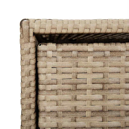 Armadietto Portaoggetti da Giardino Beige 55x59x80cm Polyrattan - homemem39