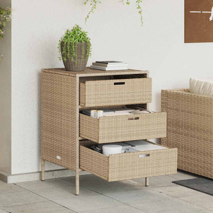 Armadietto Portaoggetti da Giardino Polyrattan