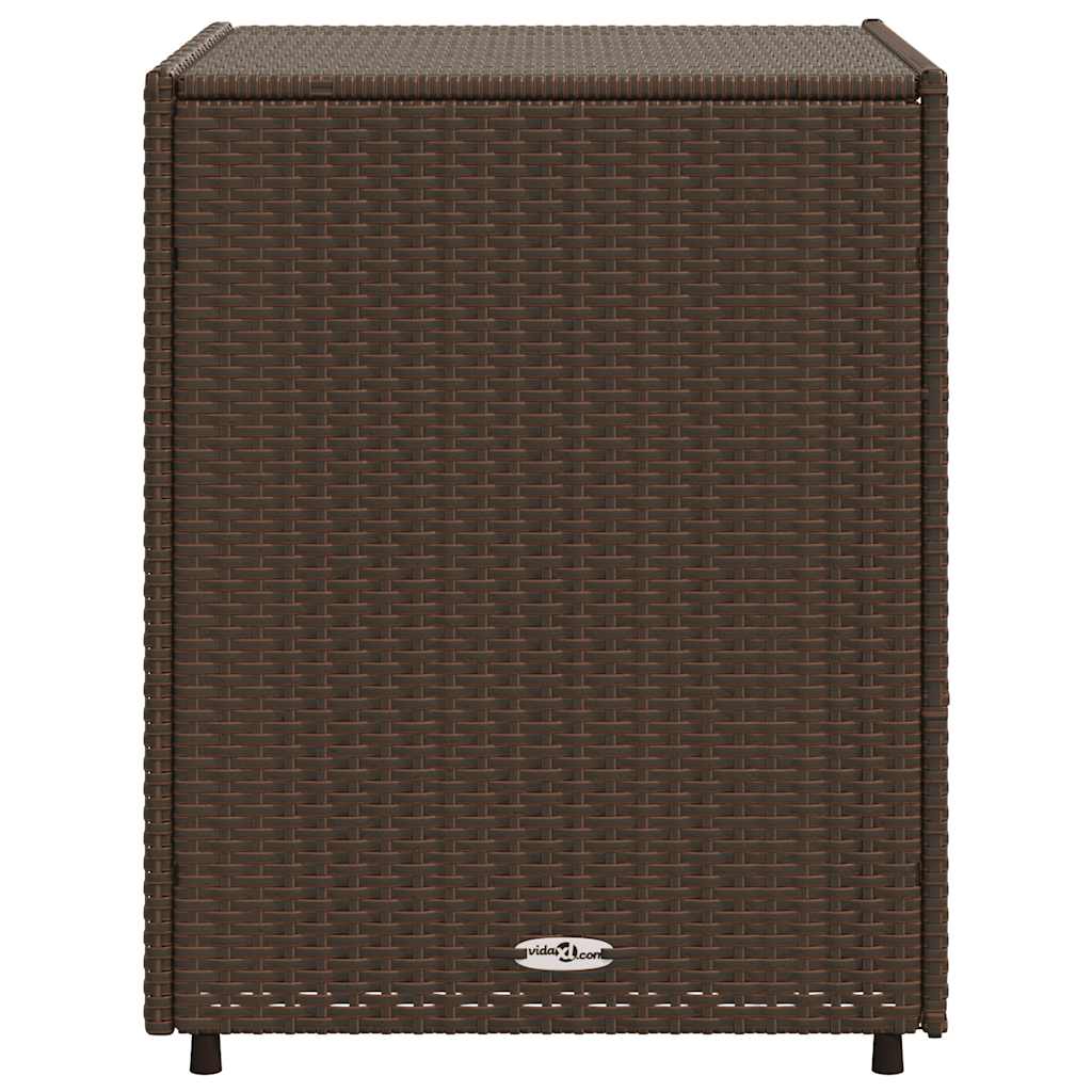 Armadietto Portaoggetti Giardino Marrone 55x59x69cm Polyrattan - homemem39