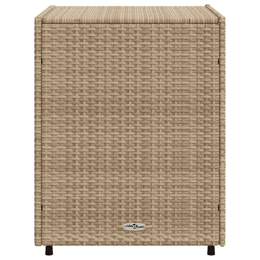 Armadietto Portaoggetti da Giardino Beige 55x59x69cm Polyrattan - homemem39