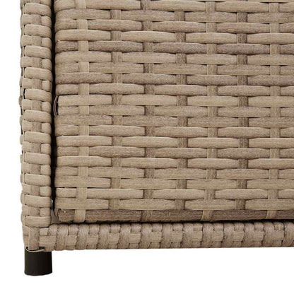 Armadietto Portaoggetti da Giardino Beige 55x59x69cm Polyrattan - homemem39