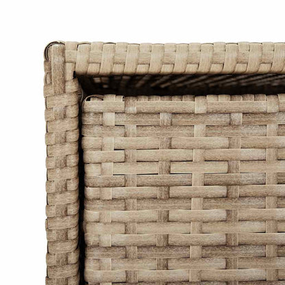Armadietto Portaoggetti da Giardino Beige 55x59x69cm Polyrattan - homemem39