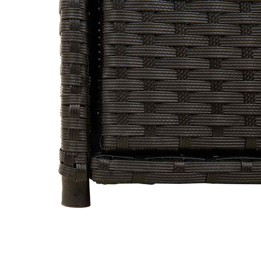 Armadietto Portaoggetti da Giardino Nero 55x55x111cm Polyrattan - homemem39