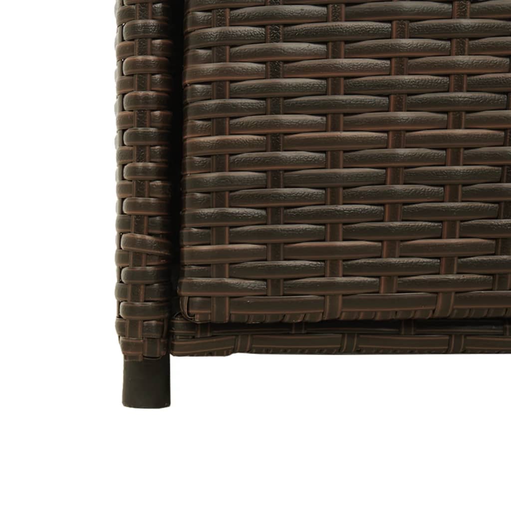 Armadietto Portaoggetti Giardino Marrone 55x55x111cm Polyrattan - homemem39