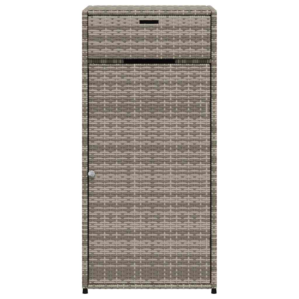 Armadietto Portaoggetti Giardino Grigio 55x55x111cm Polyrattan - homemem39