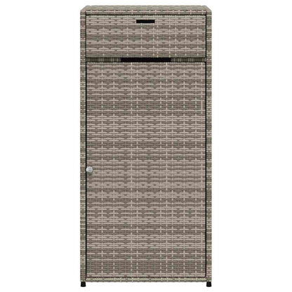 Armadietto Portaoggetti Giardino Grigio 55x55x111cm Polyrattan - homemem39