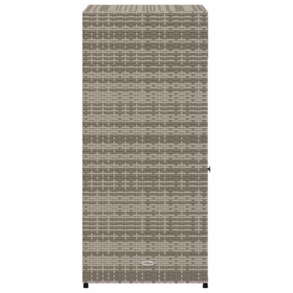Armadietto Portaoggetti Giardino Grigio 55x55x111cm Polyrattan - homemem39