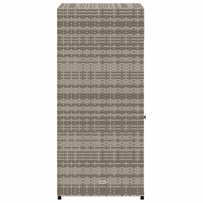 Armadietto Portaoggetti Giardino Grigio 55x55x111cm Polyrattan - homemem39