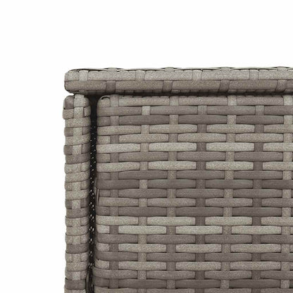 Armadietto Portaoggetti Giardino Grigio 55x55x111cm Polyrattan - homemem39
