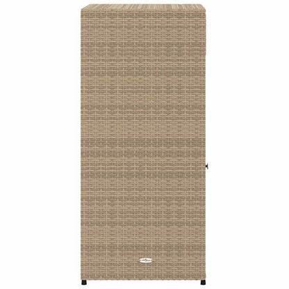 Armadietto Portaoggetti Giardino Beige 55x55x111cm Polyrattan - homemem39