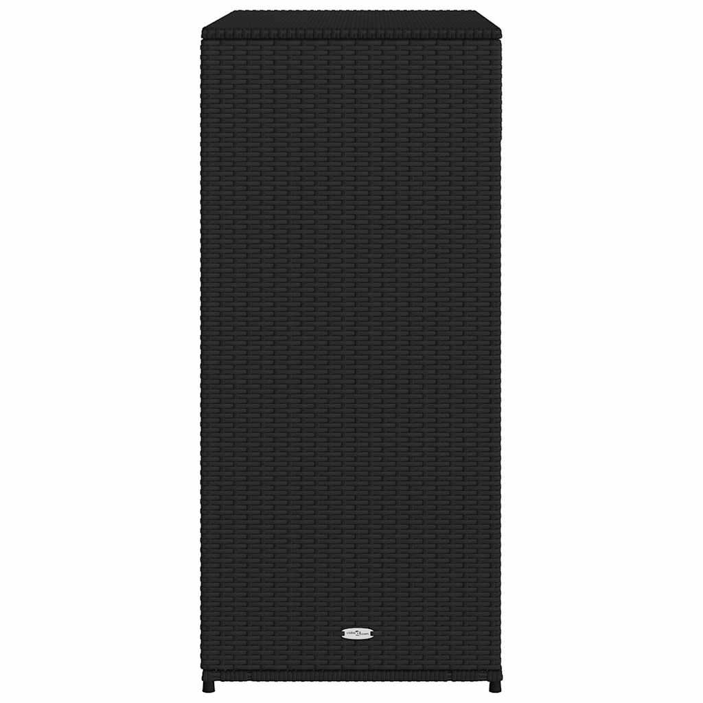 Armadietto Portaoggetti Giardino Nero 105x55x113cm Polyrattan - homemem39