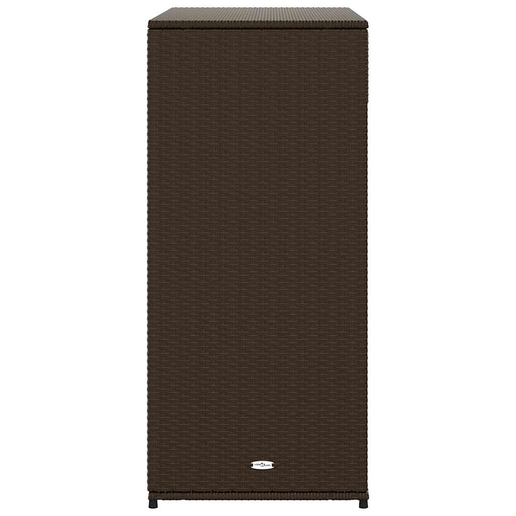 Armadietto Portaoggetti Giardino Marrone 105x55x113 Polyrattan - homemem39