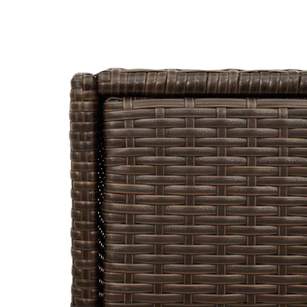 Armadietto Portaoggetti Giardino Marrone 105x55x113 Polyrattan - homemem39