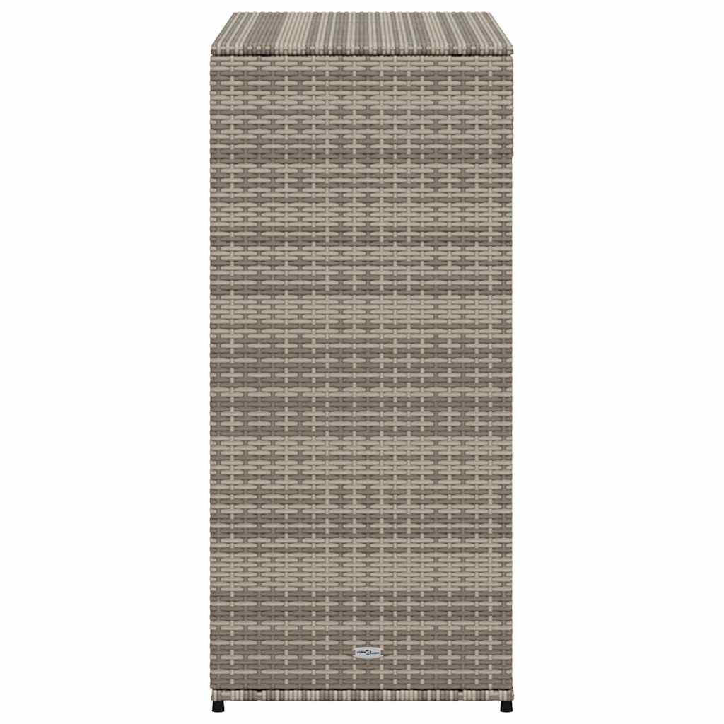 Armadietto Portaoggetti Giardino Grigio 105x55x113cm Polyrattan - homemem39