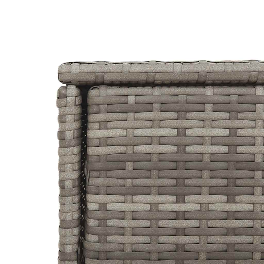 Armadietto Portaoggetti Giardino Grigio 105x55x113cm Polyrattan - homemem39