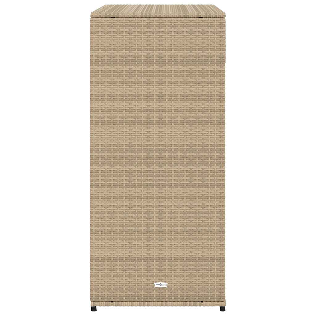 Armadietto Portaoggetti Giardino Beige 105x55x113cm Polyrattan - homemem39