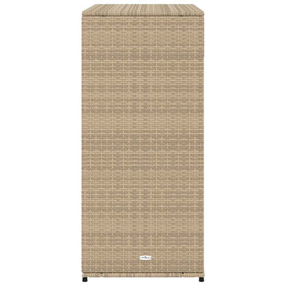 Armadietto Portaoggetti Giardino Beige 105x55x113cm Polyrattan - homemem39