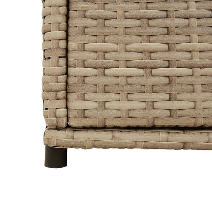 Armadietto Portaoggetti Giardino Beige 105x55x113cm Polyrattan - homemem39