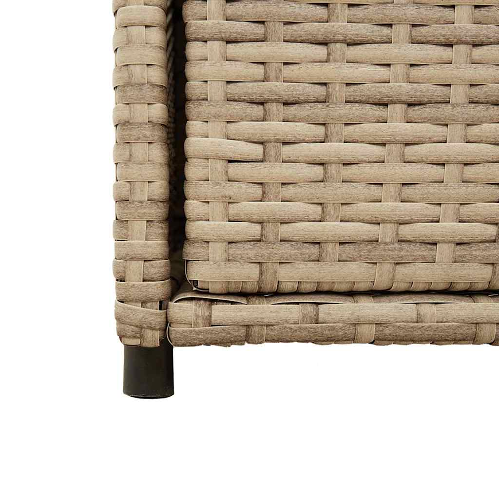 Armadietto Portaoggetti Giardino Beige 105x55x113cm Polyrattan - homemem39