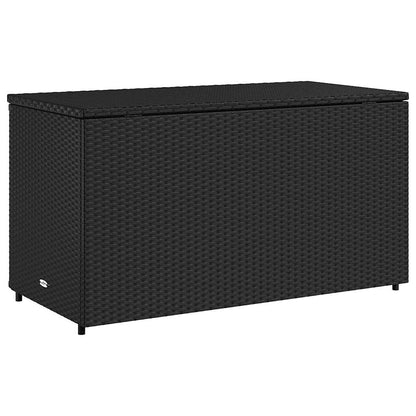 Armadietto Portaoggetti Giardino Nero 110x55x60,5cm Polyrattan - homemem39