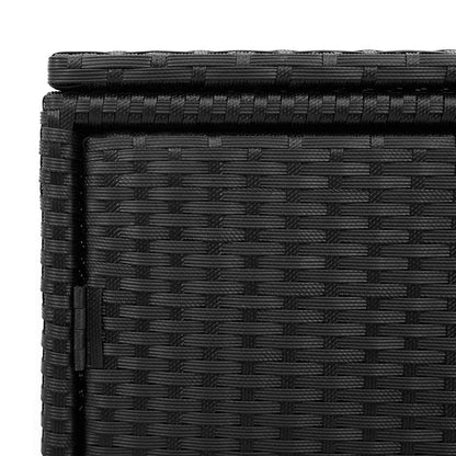 Armadietto Portaoggetti Giardino Nero 110x55x60,5cm Polyrattan | homemem39