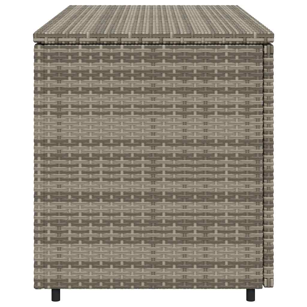 Armadietto Portaoggetti Giardino Grigio 110x55x60,5 Polyrattan - homemem39