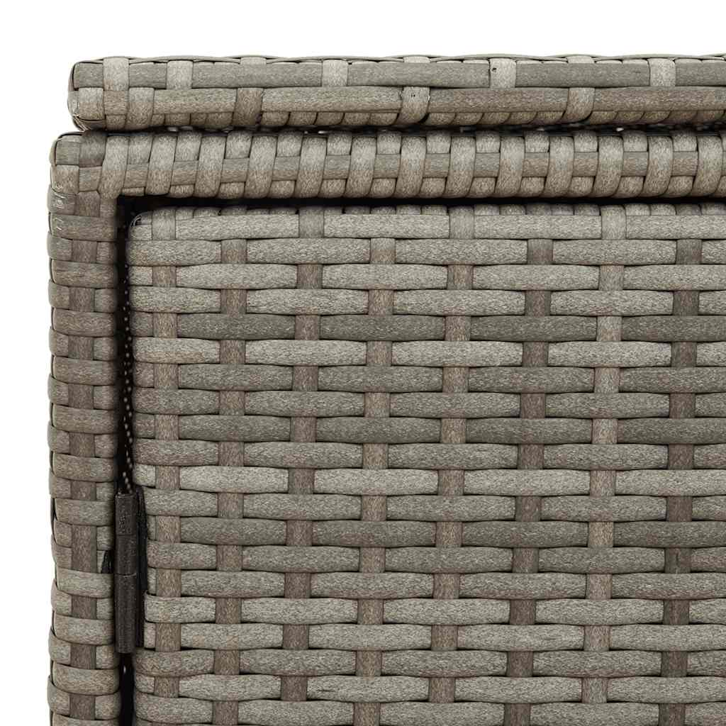 Armadietto Portaoggetti Giardino Grigio 110x55x60,5 Polyrattan - homemem39