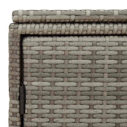 Armadietto Portaoggetti Giardino Grigio 110x55x60,5 Polyrattan - homemem39