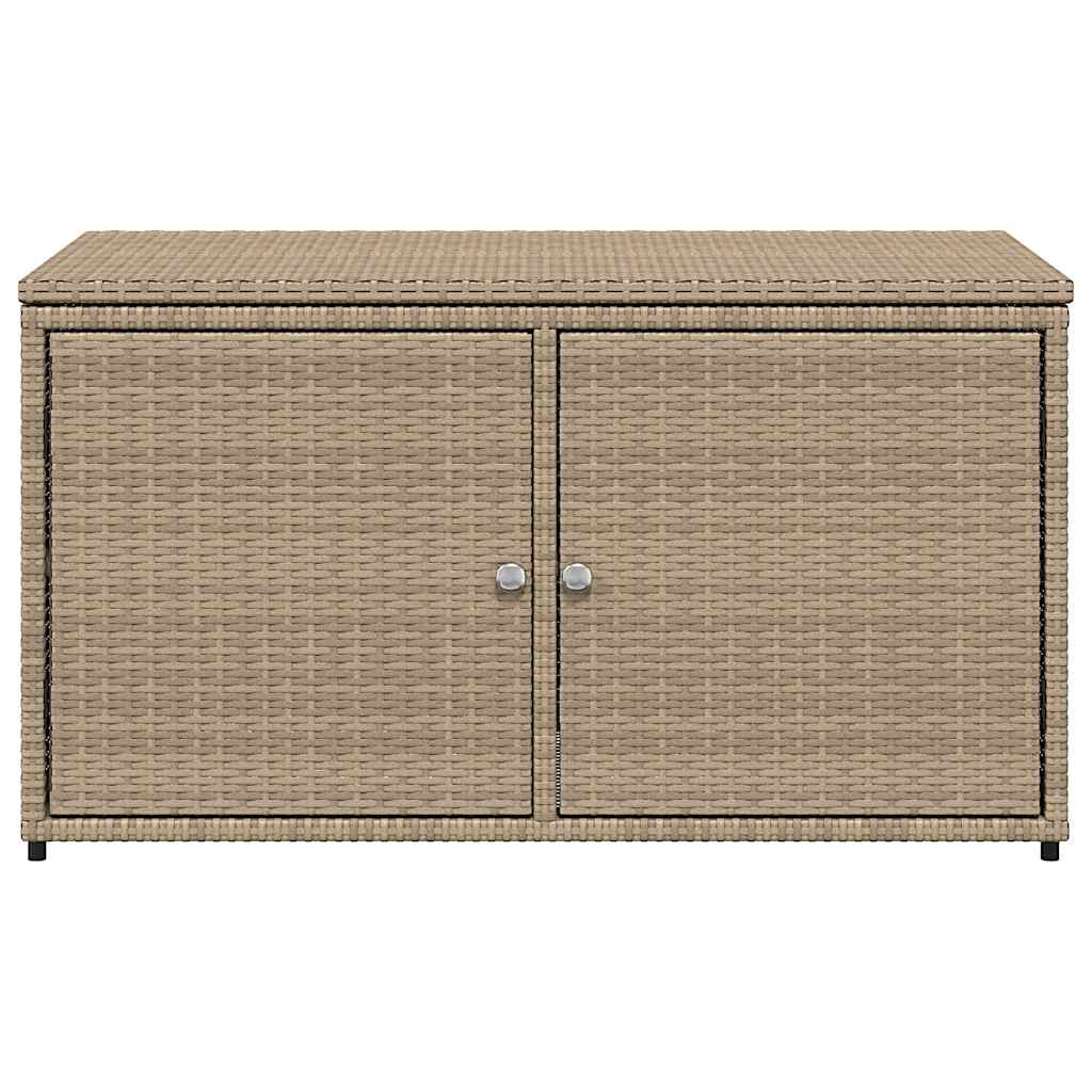Armadietto Portaoggetti Giardino Beige 110x55x60,5cm Polyrattan - homemem39