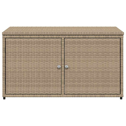 Armadietto Portaoggetti Giardino Beige 110x55x60,5cm Polyrattan - homemem39